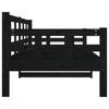Daybed In Black Solid Pine Wood 80 X 200 Cm