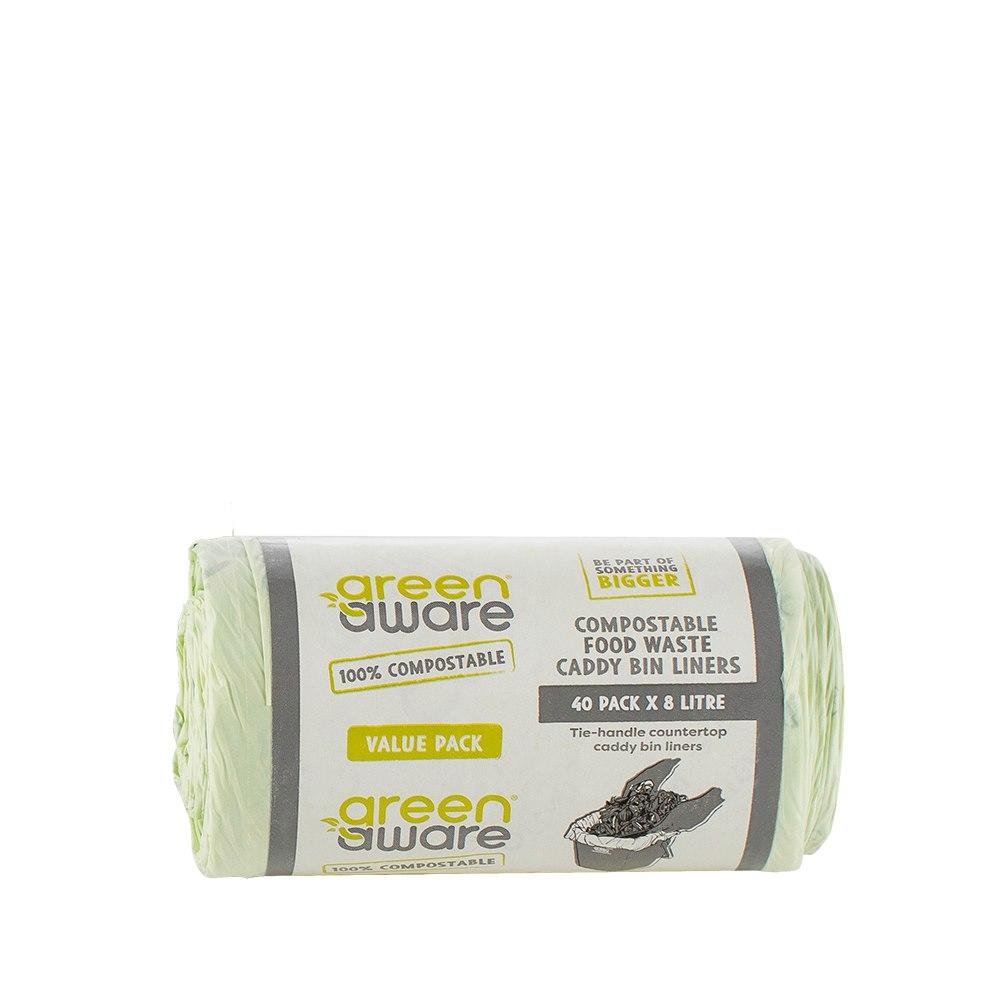 Greenaware Compostable Garbage Bags 8L 40 Pieces