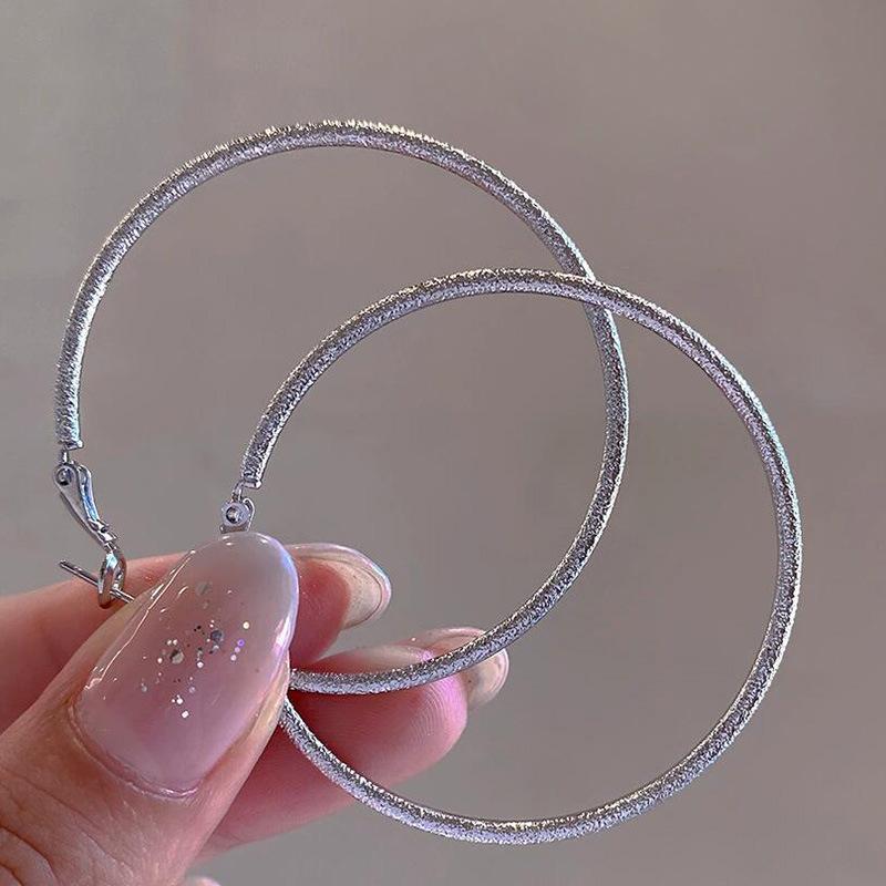 Fransız Metal Halka Küpeler - 2023 Yeni Stil, Benzersiz Mizaç, Bayanlar İçin Sade Tasarım