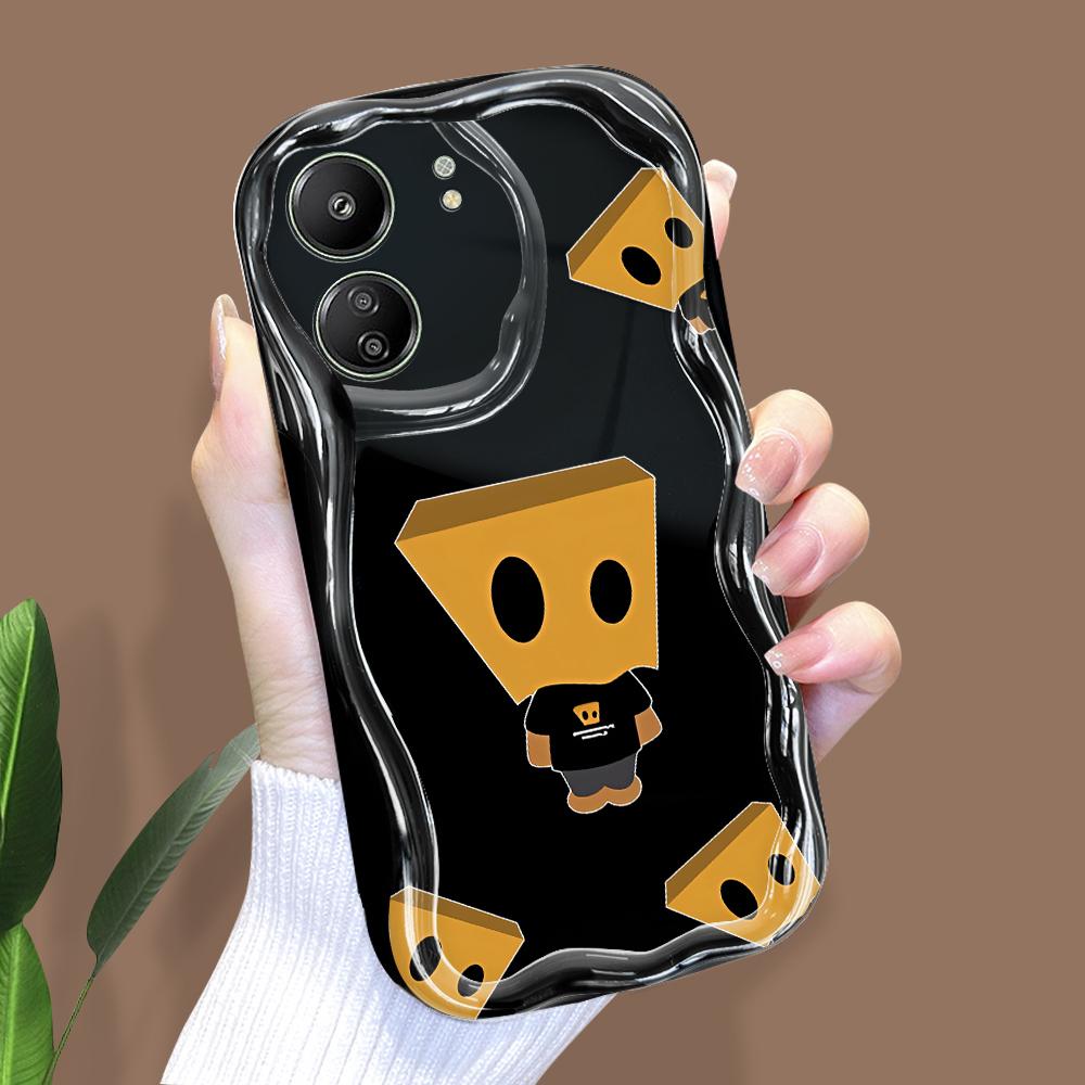 

Милый мультяшный узор, кремовая текстура, мягкий силиконовый чехол с волнистыми краями, чехол для телефона Xiaomi Redmi Xiaomi Poco X6 Pro чёрный