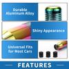 A ABSOPRO Universal Shift Knob Multicolor Aluminum Alloy with 3 Adapters for Automobiles 8.5cm