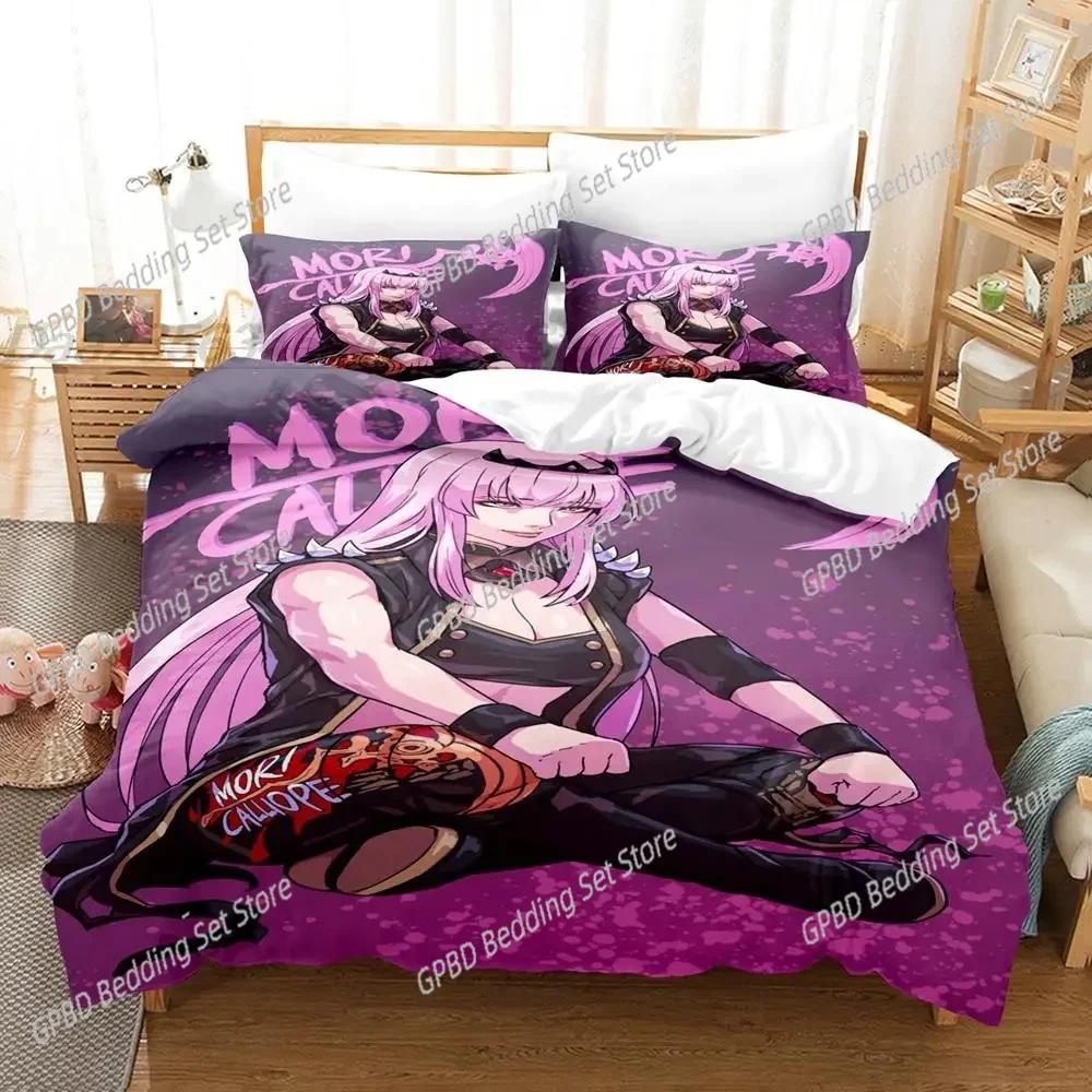 3d Print Anime Kawaii Girl Mori Calliope Bedding Set Bedroom Soft Modern Bedspreads Comefortable Duvet Cover Quilt Pillowcase