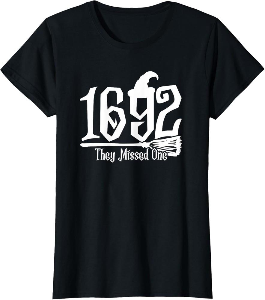 They Missed A Witch Halloween Feminist Witch Ladies  Crewneck T-Shirt Unisex T-Shirt XXXL