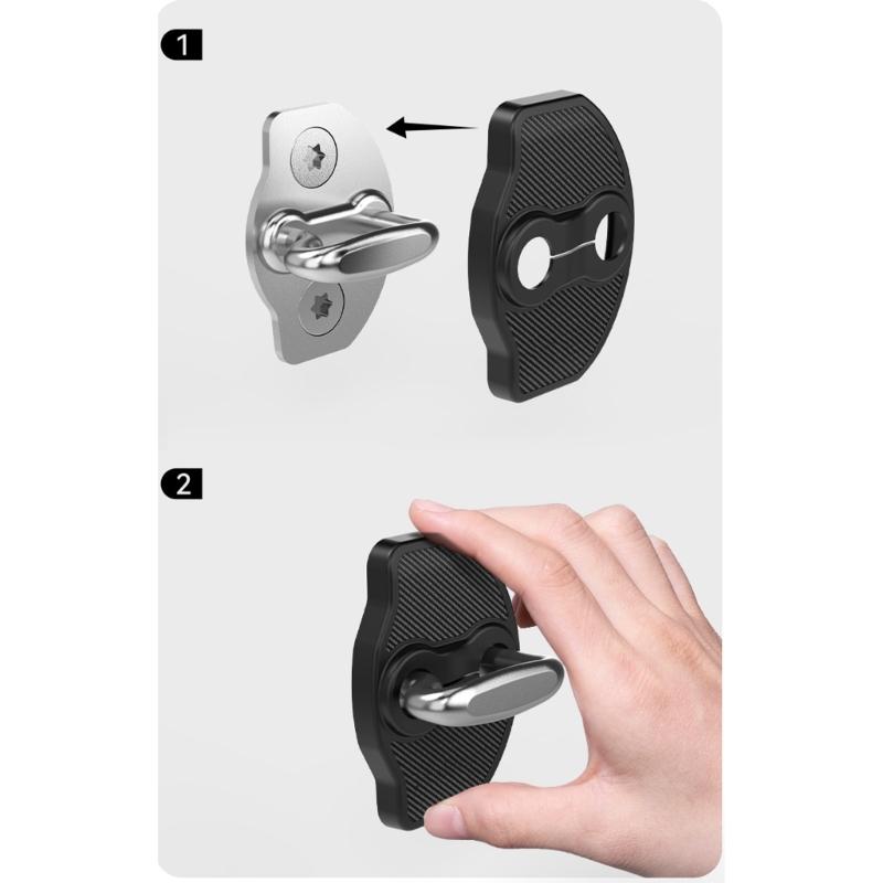 Door Lock Buckle Covers Door Lock Protectors Set Anti Scratch Door Cushion Set Long Lasting Durability for Vehicles