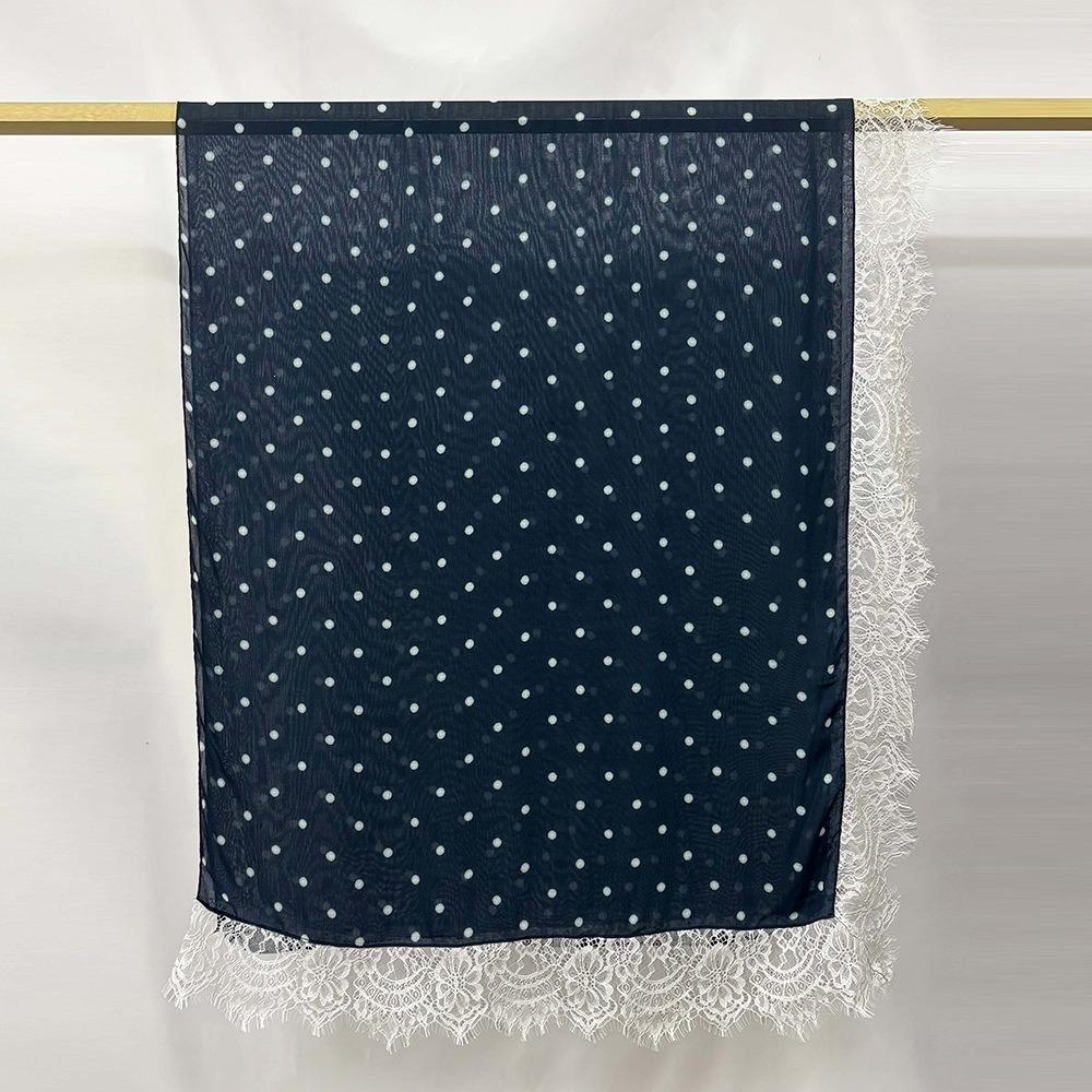 Modal Muslim Hijab Scarf Polka Dot Print Long Turban Scarf Elegant Turban Head Scarf Women Ramadan