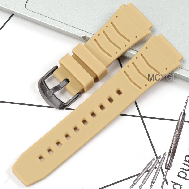 Men's Silicone Watch Strap Replacement Fit for Casio PRG-80 PAG-80 PRW-1000 PRW-1100 Rubber Watch Bands Wristband Bracelet