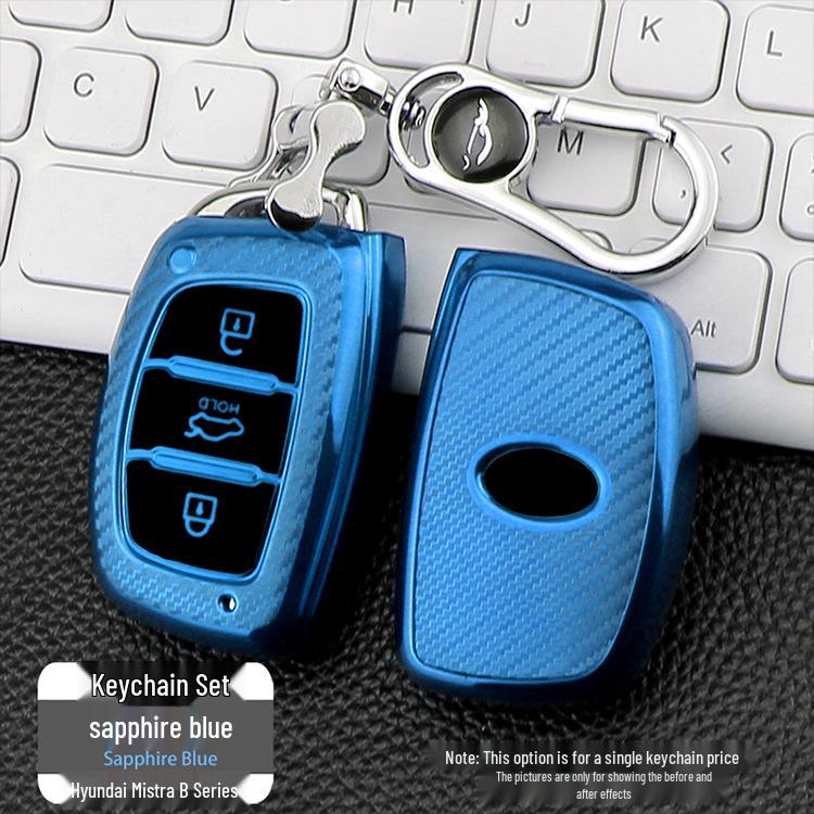 Hyundai Mistra B Carbon Fiber TPU Car Key Cover