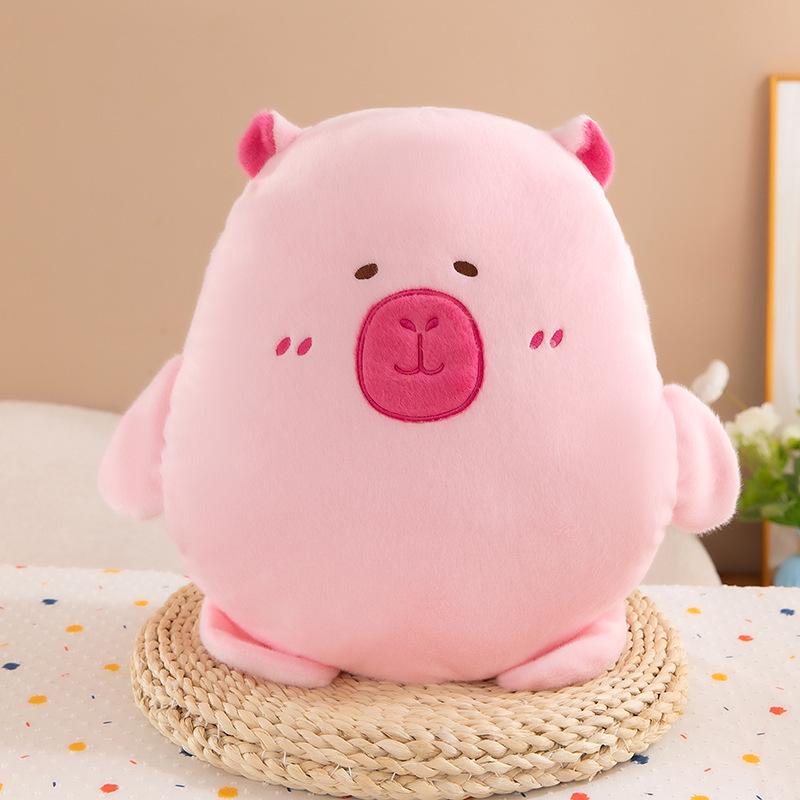 Winter Capybara Hand Warmer Plush Toy: Cute Anti-Freeze Hug Pillow for Students