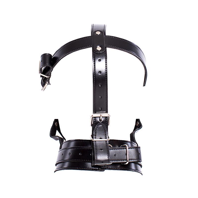 Adult Enhanced Dildo Mouth Gag Choker Mask - BDSM Punk Slave Training