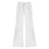 High-Waisted White Micro-Flare Jeans for Women - 2025 Autumn/Winter Collection: Slimming, Casual, Versatile, Floor-Length.
