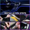 Car LED Interior Strip Lights, TEKSHINNY RGB Car Interior LED Light Wireless APP And Remote Control, 5 In 1 Ambient Lighting Kit With 236 Inches