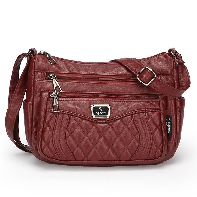

Women s Rhomboid Shoulder Bag Middle-aged Mother Bag красный