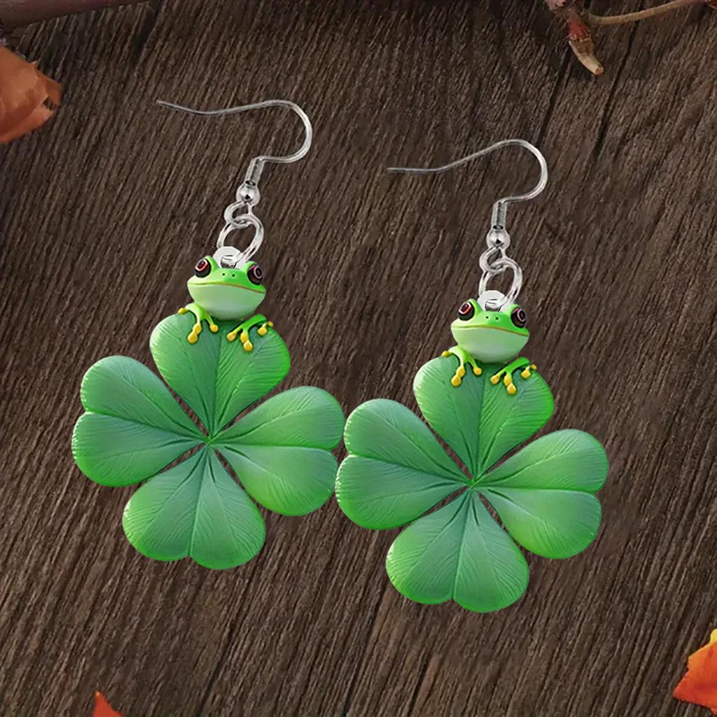 Acrylic Earrings Suitable For St. Patrick's Day And Festival Gifts