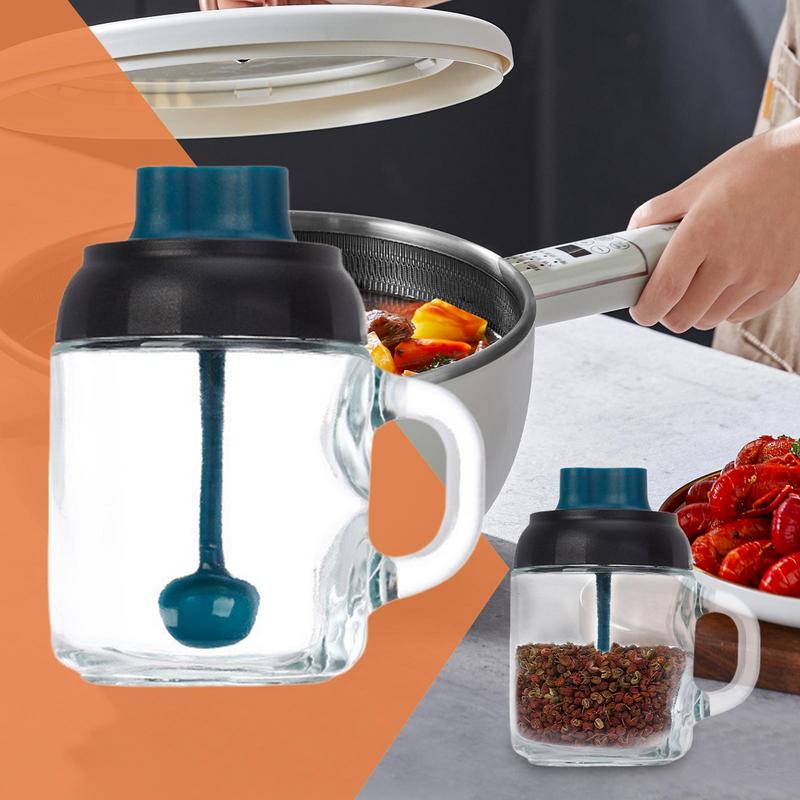 Salt And Sugar Container Sets Clear Salt Container With Spoon Home & Garden Supplies For Cooking Baking Dining Tabletop Outdoor