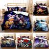 3D Printed Anime Demon Slayer Bedding Set Nezuko Tanjirou Duvet Cover Double Twin Full Queen King Adult Kids Quilt Cover
