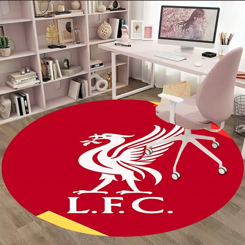 1pc L-Liverpool  Carpet, Round Rug, Comfortable, Suitable for Entryways, Living Rooms, Office, And Bedrooms, Christmas Decoration