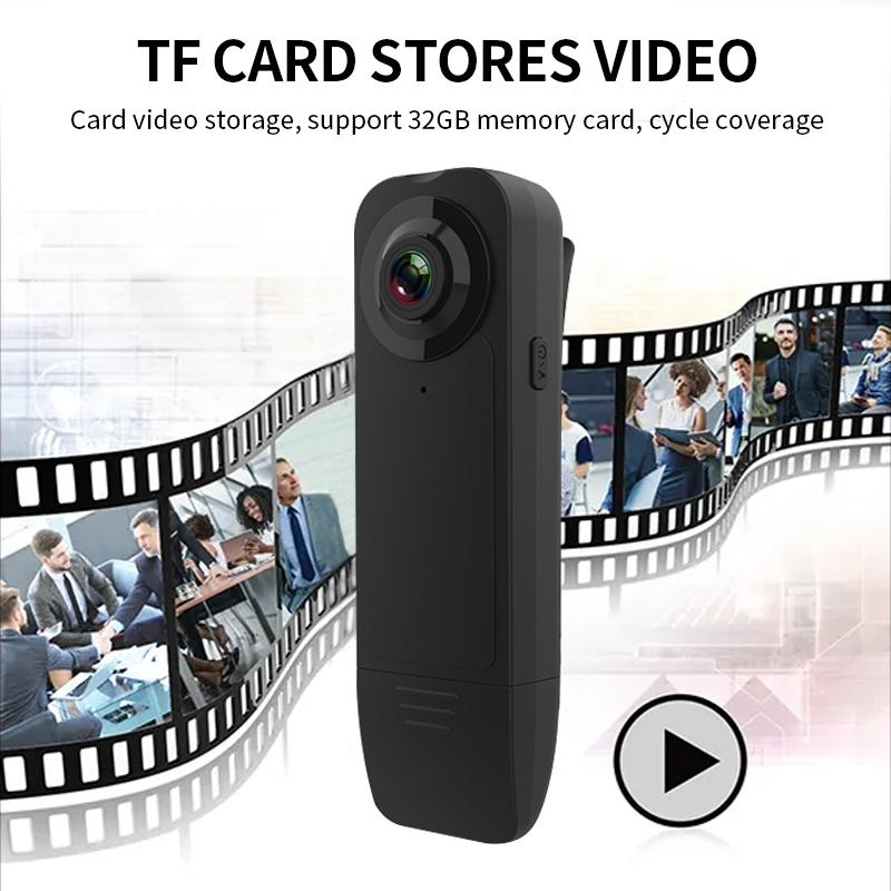 4K HD Handheld Outdoor Sports Cam, Mini Pen-Sized IR Night Vision Camcorder, Portable Body Worn DV Recorder