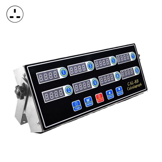 Kitchen Timer Stainless Steel Casing Digital Countdown Timer with 8-Channel LED Display Professional Calculagraph Timer