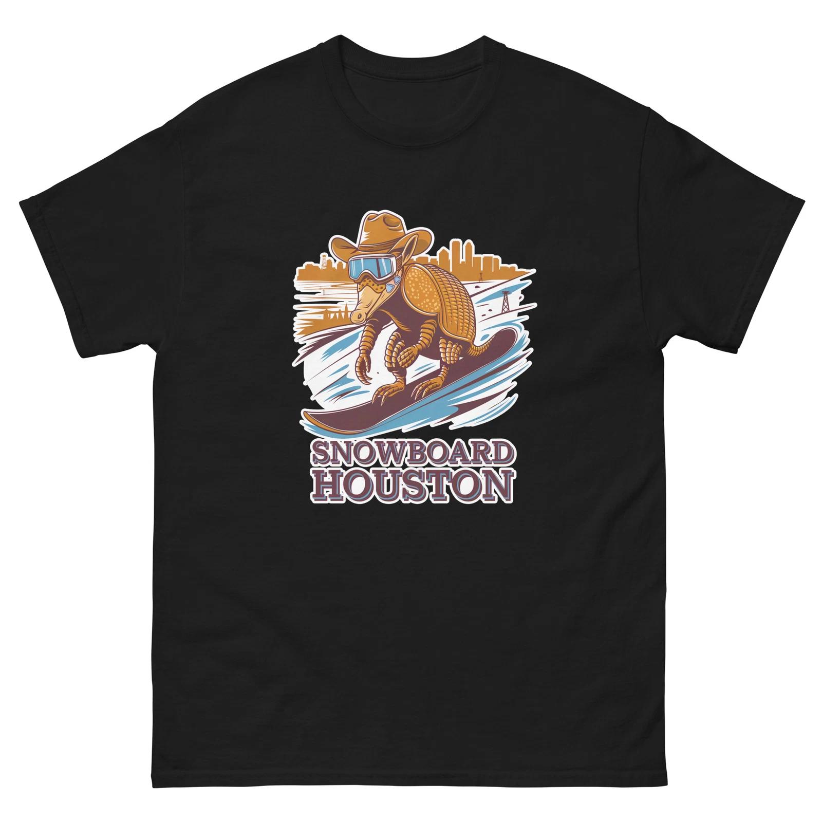 Snowboard Houston Armadillo USA Snowboarding Animal T-Shirt S