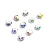50Pcs 10mm Round Ceramic Beads Colorful Plum Blossom Sunflower Pattern Loose Porcelain Beads For DIY Bracelet Necklace Jewelry