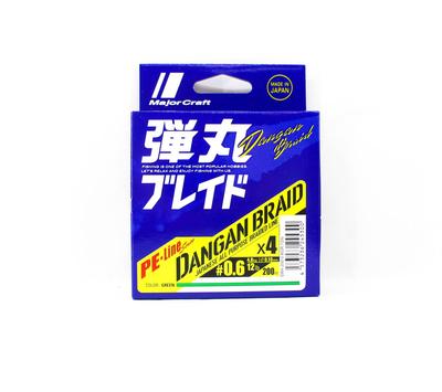 Major Craft Dangan Braid Line X4 200m PE 0.6 Green DB4-200/0.6GR/12lb 5300