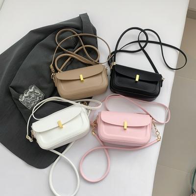 Bolsa Bolsa Feminina Moda Bolsa Quadrada Pequena Bolsa de Ombro Simples com Corrente Estrangeira Versátil Bolsa Mensageiro