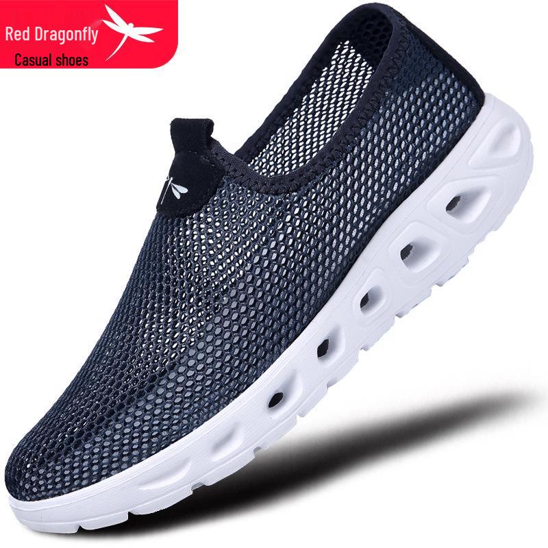 Red Dragonfly Men s Lightweight Breathable Mesh Slip-on Casual Shoes 43