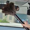 Feathers Duster Anti-static Ostrich Natural Feathers Brush Duster Portable Retractable Feathers Duster for Home Car Office Hotel