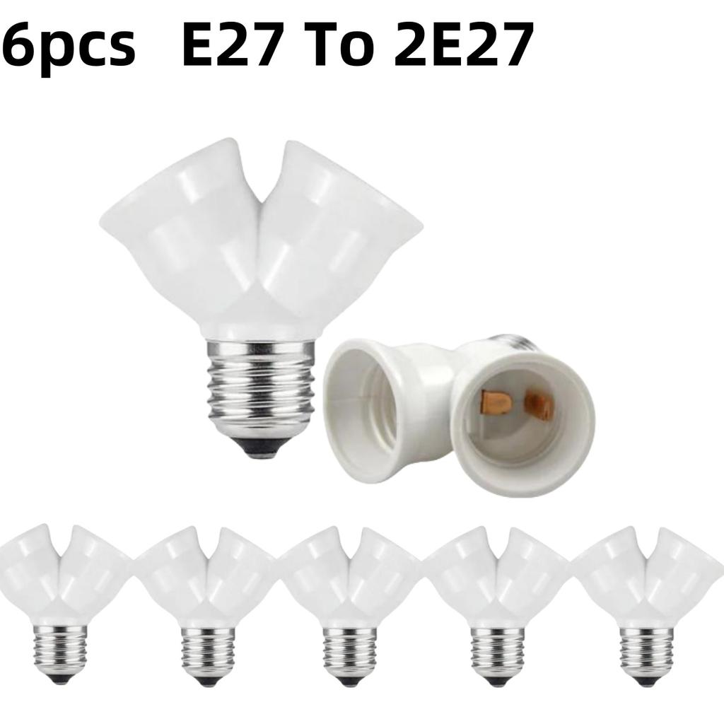 E27 Zu 2E27 Sockel Licht Lampe Glühbirne Fassung Adapter Konverter Fassung Lampenhalter für Zuhause Fassung Glühbirnenhalter Lichtfassung