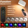 Magnetic LED Wall Light Rechargeable Reading Lights 360° Rotation Touch Remote Control Cabinet Spotlight Round Shape Night Lamp