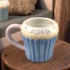 Kreative ins süße Mädchen Herz Keramik Muffin Kuchen Tasse Mädchen Zuhause Kaffeetasse für den Geburtstag der Freundin
