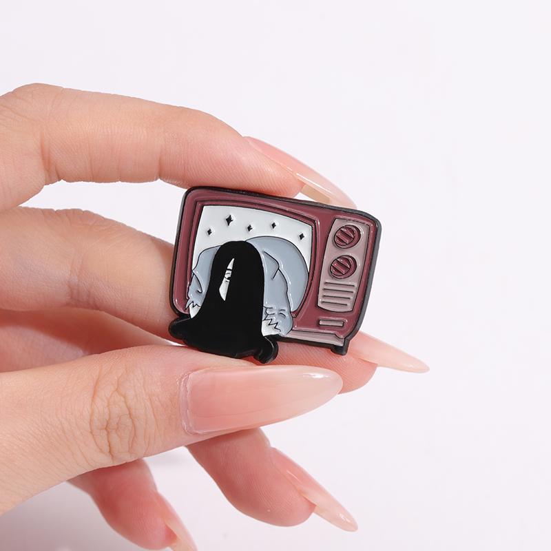 Horror Movie TV Series Enamel Pins Custom Twins Television Brooches Lapel Badges Punk Gothic Jewelry Gift for Fans Friends