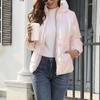 Women's Fashion Casual Gradient Dazzling Colorful Zipper Long Sleeve Cotton Coat Jacket