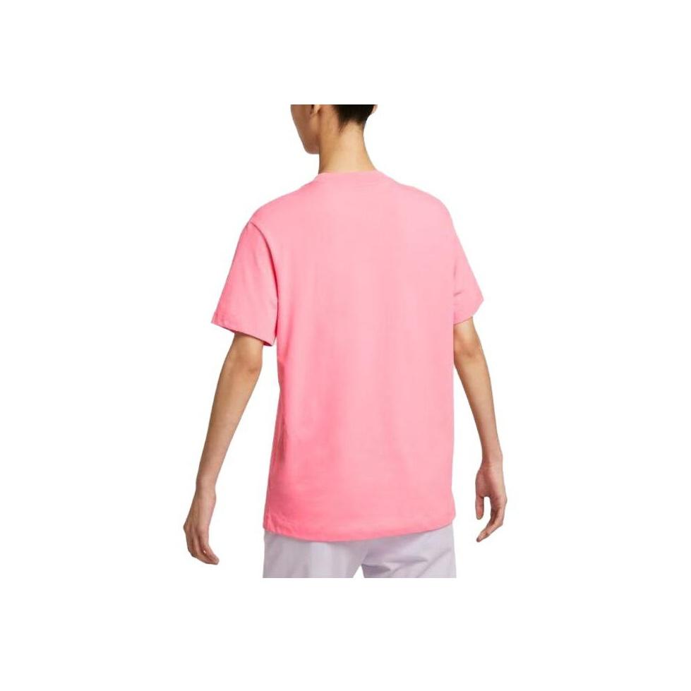 New Nike Women'ss Letter Print Retro Drop Shoulder T-Shirt Pink FB8204-611