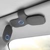 Multifunction Leather Sunglasses Card Holder Car Sun Visor Glasses Mount Hanger