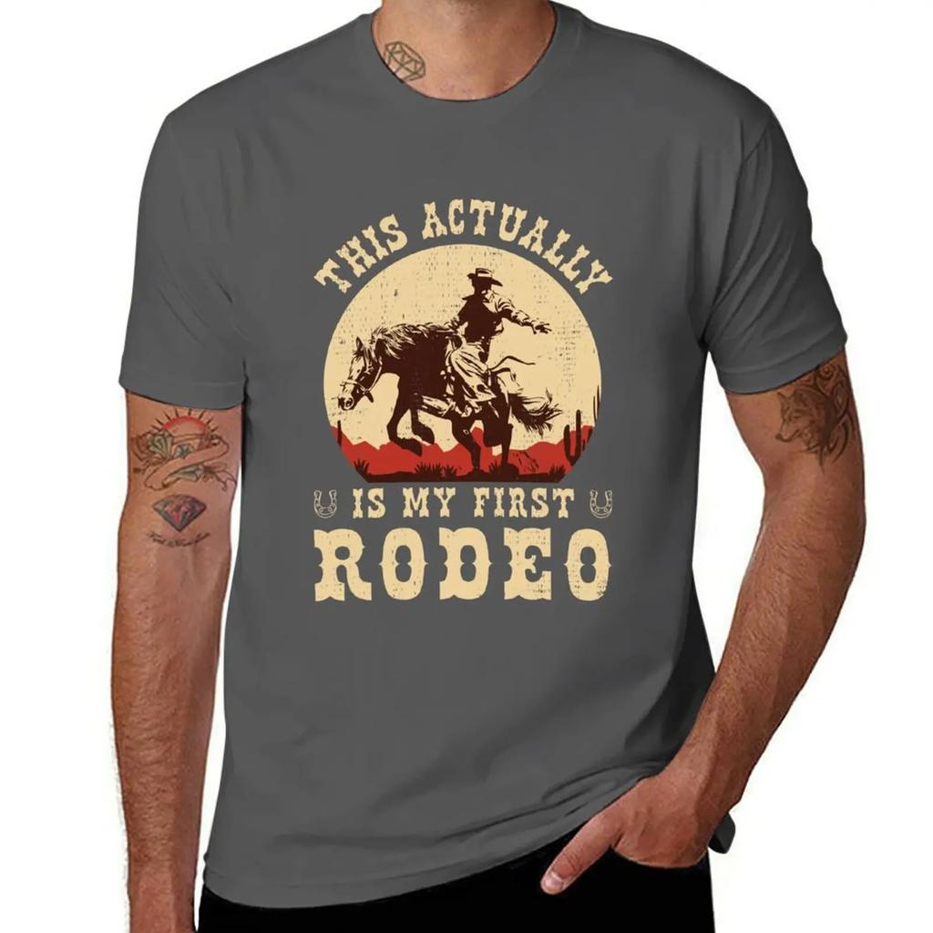 To Naprawdę Moje Pierwsze Rodeo Vintage Kowboj Kobieta Koni T-shirt nowe prezenty i koszulki Koszulki mężczyzna Odzież męska