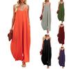 Sling Wide-leg Pants Women's Summer Solid Color Pocket Casual Jumpsuit