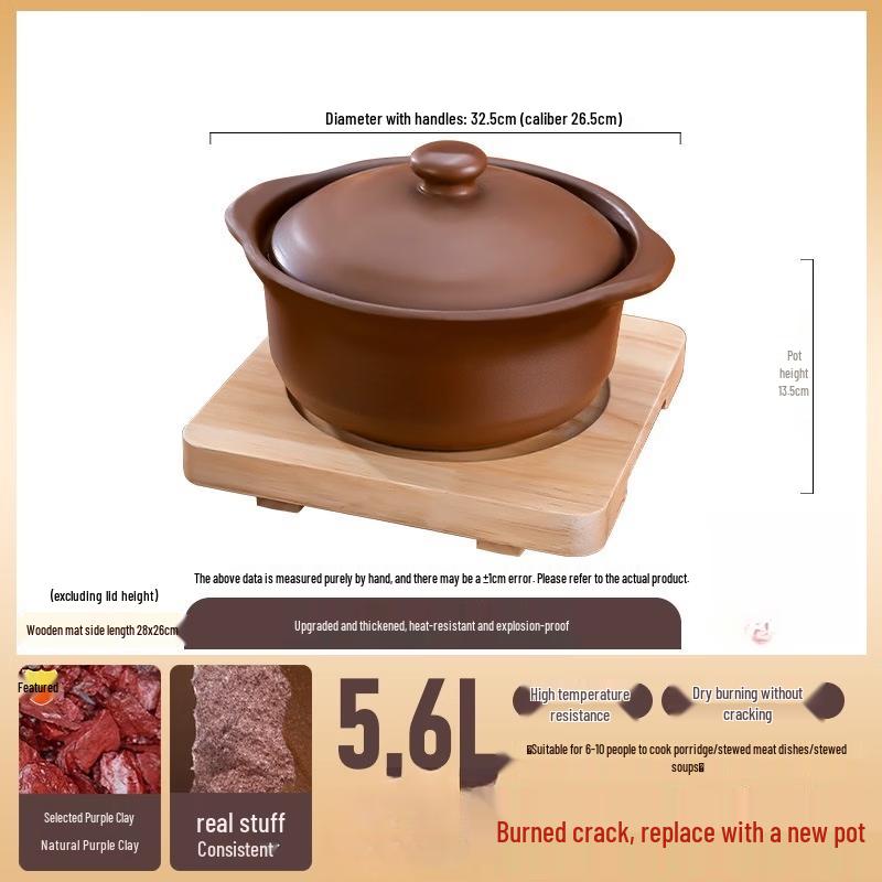 

Purple Clay Casserole Pot