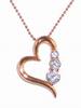 Crossfor New York Heart Pink Gold 3-Stone NPN-158P