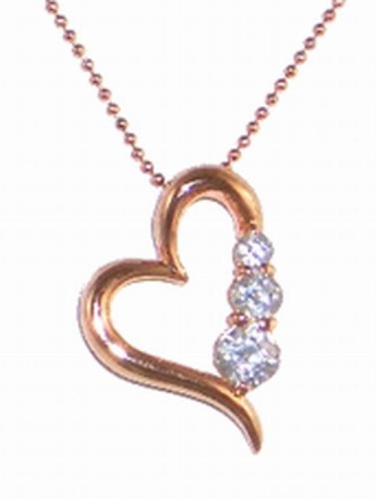 

Crossfor New York Сердце Розовое Золото 3 Камня NPN-158P