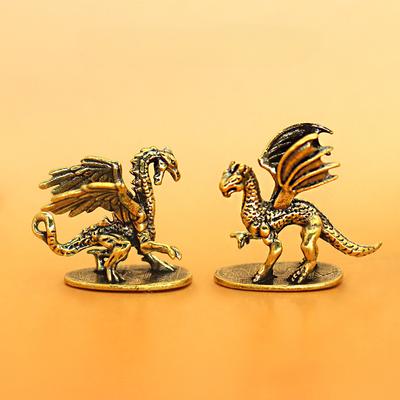 Mini Figure di Draghi Volanti in Ottone Retrò Decorazione da Scrivania Statua di Pterosauro in Ottone Massiccio Ornamento Decorazione per la Casa Artigianato Micro Intagliato
