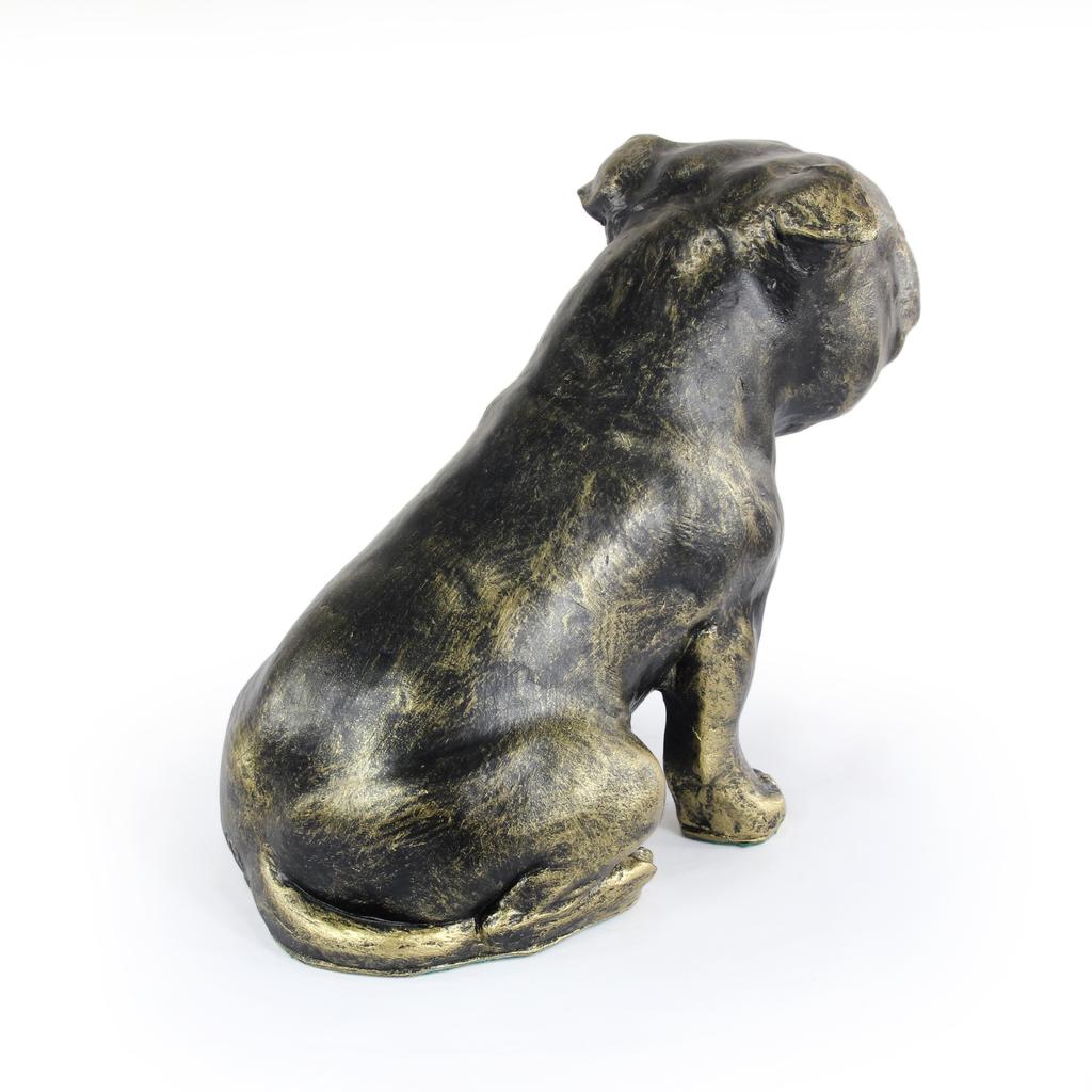 Staffordshire Bull Terrier, Staffy - Dog Statue, Sitting Dog for Desk, Decoration for the Living Room of a Dog Lover by Art-Dog