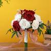 Two-Tone Forest Style Artificial Rose Bridal Bouquet