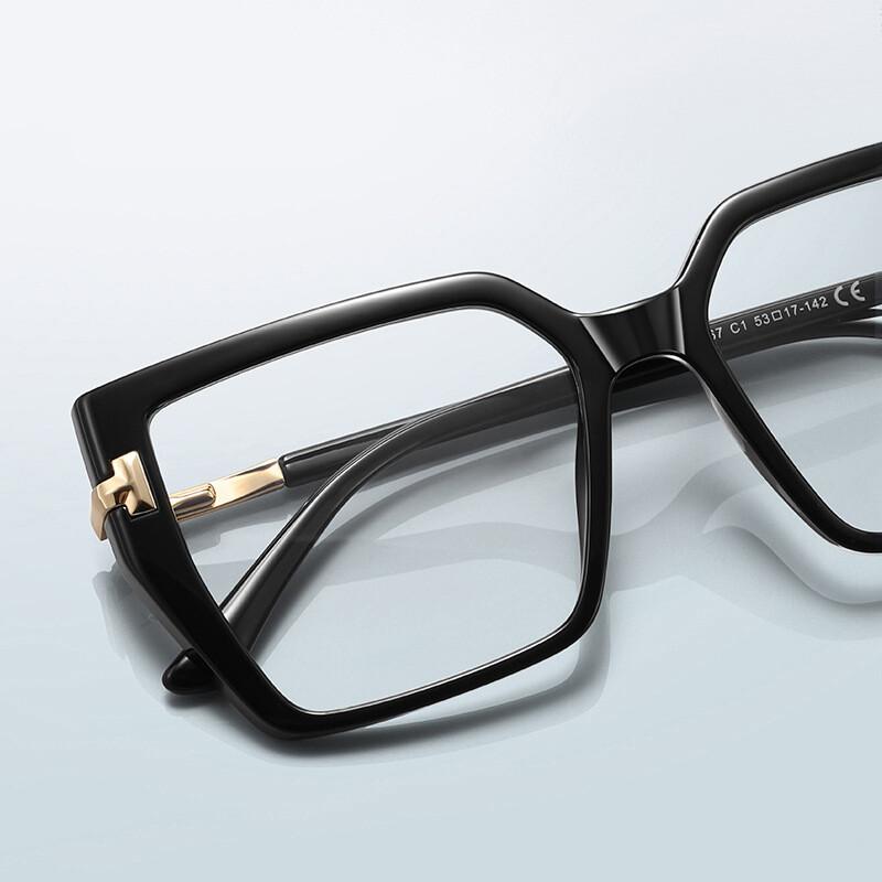 Vintage Anti-Blue Light Reading Glasses Women'S Clear Lens Prescription Glasses  Fashion Square Myopia Hyperopia Glasses