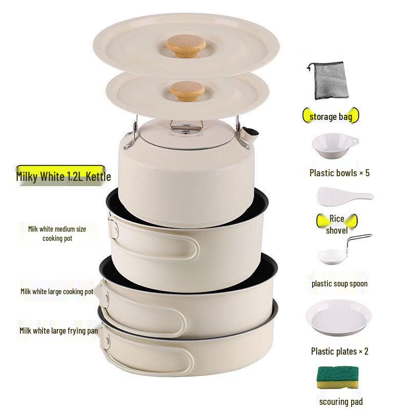 NuFeng Ceramic Cookware Set with Kettle 4-7 Person