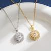 Titan Sonnenblumen Halskette mit Strasssteinen, Bunte & Modische Schlüsselbein Kette für Damen, Personalisierter & Trendiger Schmuck.