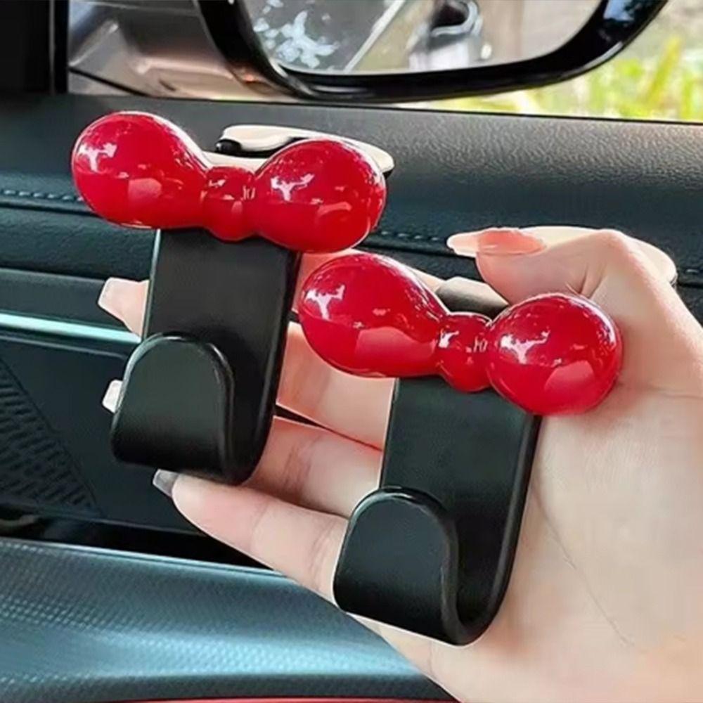 4Pcs Bowknot Car Seat Back Hook Dopamine Seat Back Hanger Sundries Back Storage Hook  Seat Headrest
