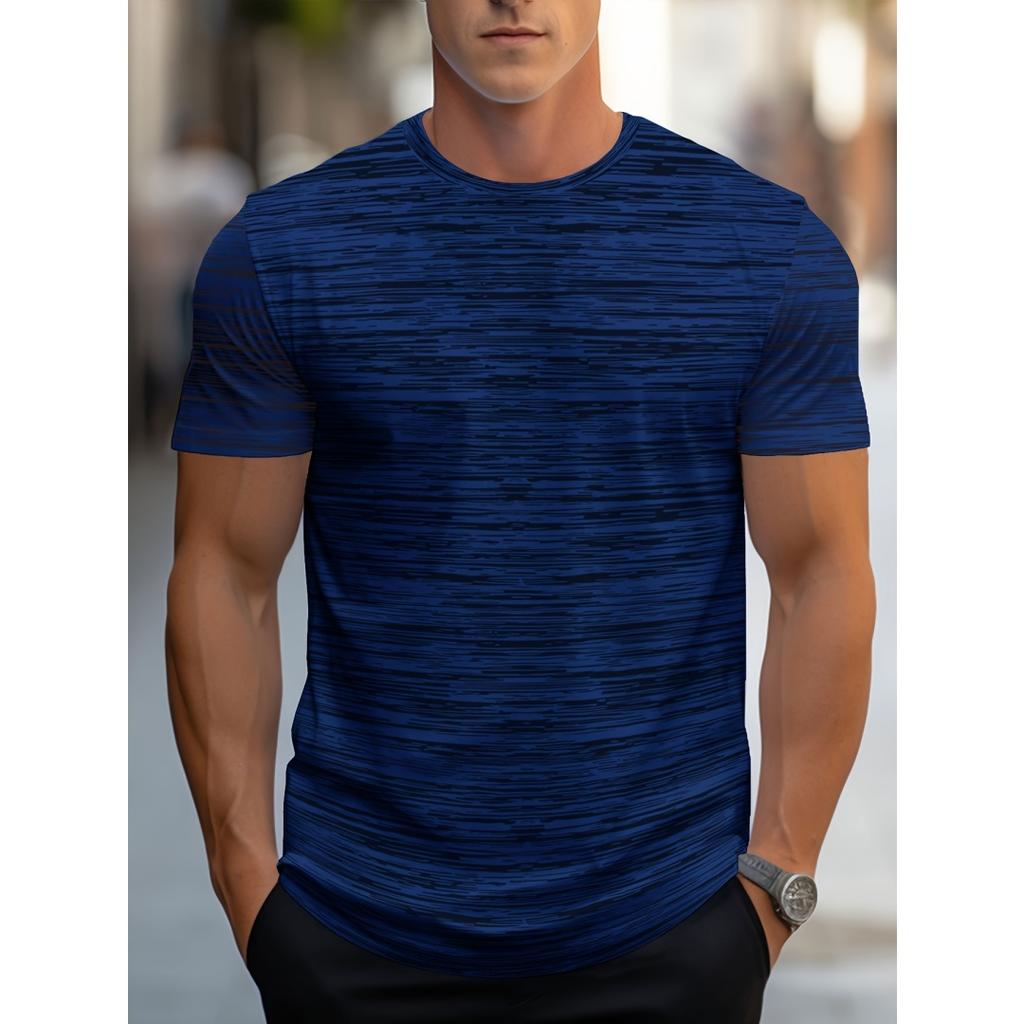 Men's Striped Top Simple Comfortable Short-sleeved Fashionable T-Shirts Men’s