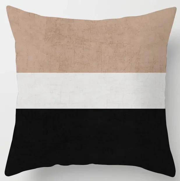 Geometric Abstract Pattern Plush Square Cushion Cover Family Chair Living Room Bedroom Sofa Decorative Pillowcase 45X45Cm