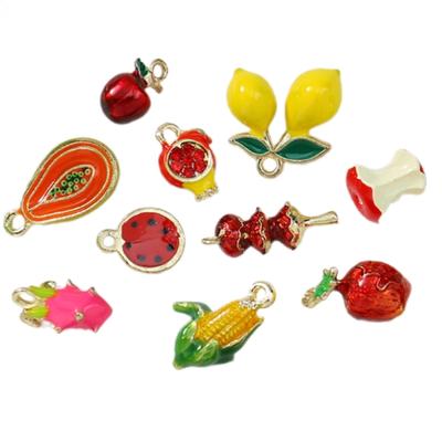 Fruit Shaped Alloy Charm Crafting Supplies With Secure Hook and Long Time Use